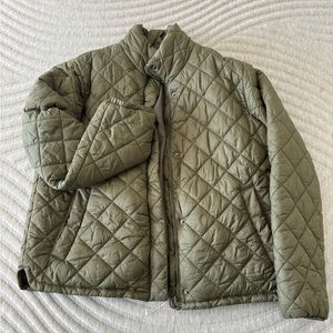 Olive green old navy quilted jacket
